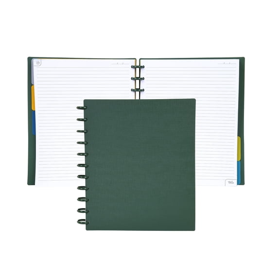 Talia Discbound Notebooks Planner Customizable - 08911 (Green Olive /Green Olive Discs, Letter (8.5in x 11in))