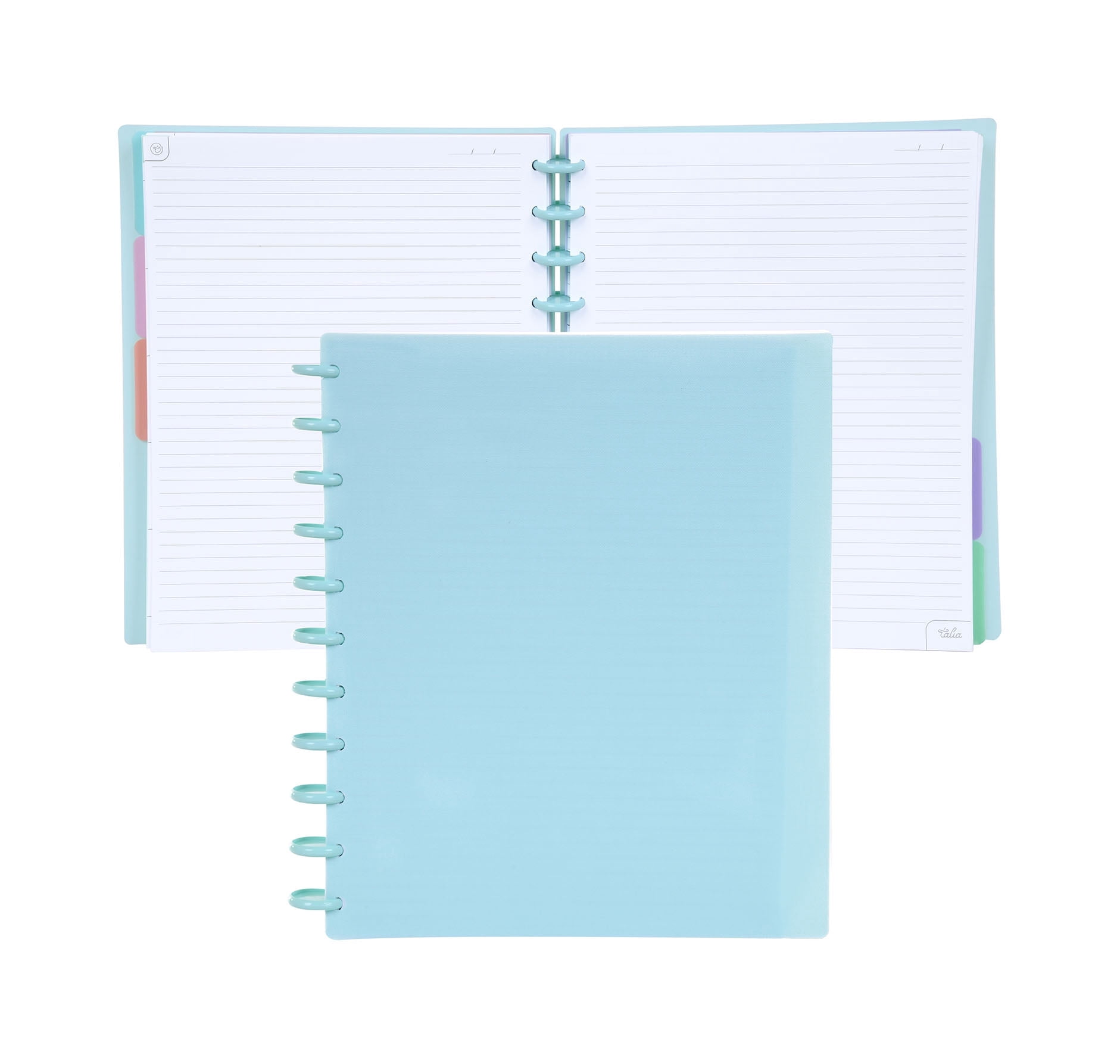 Planner Blue Notebook Talia Discbound Notebooks Planner, Customizable-8080(Summer Blue ...