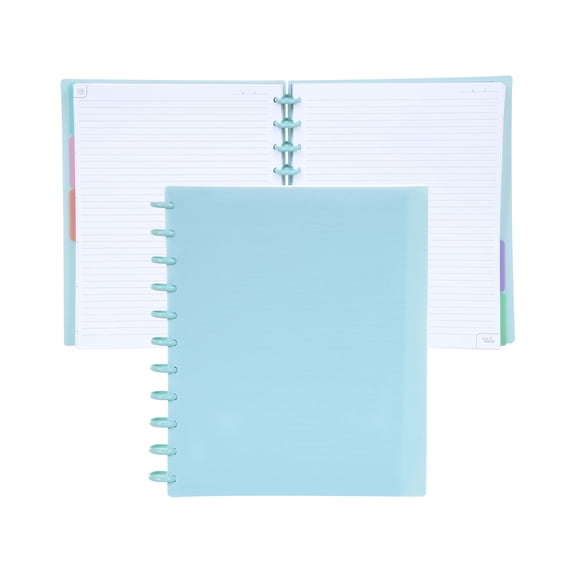 Talia Discbound Notebooks Planner, Customizable-8080(Summer Blue /Summer Blue Discs, Letter (8.5in x 11in))