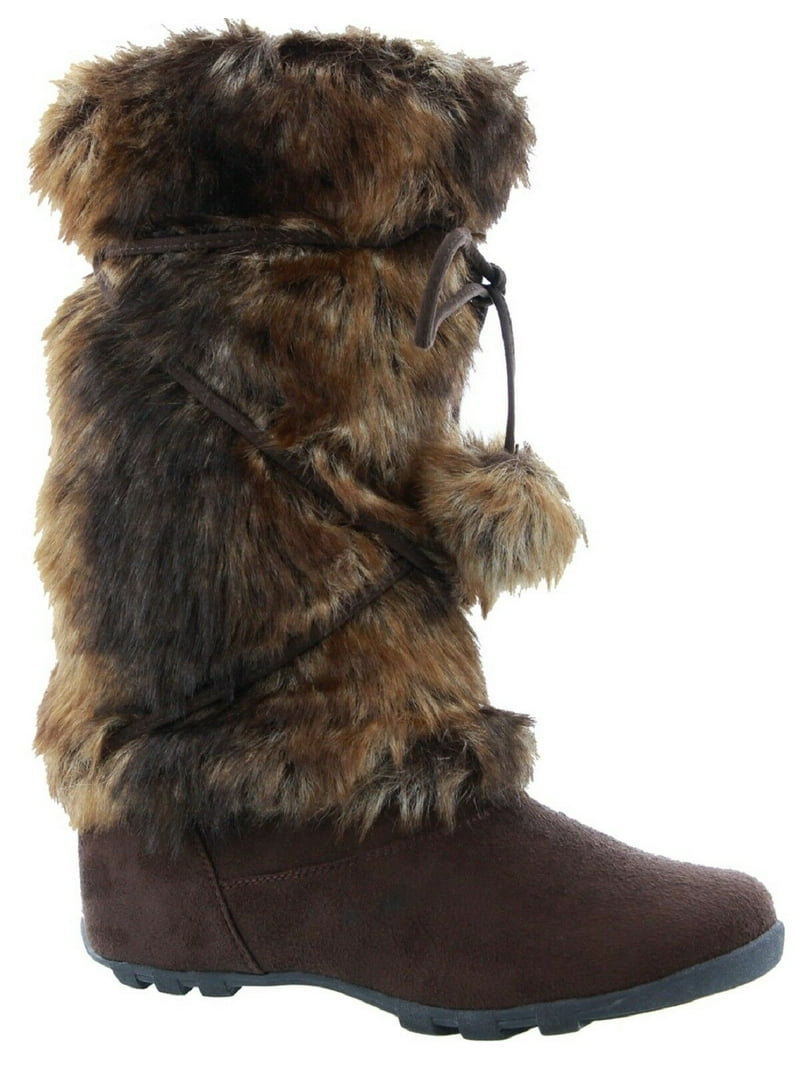 B&B by Sofimoc brown leather waterproof winter boots 3M faux fur lining Size 11 03:44--  main image 2
