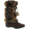 thumbnail image 1 of Talia-Hi Women Mukluk Faux Fur Boot Mid Calf Winter Snow Brown 7, 1 of 5