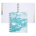 thumbnail image 1 of Talia Notebook Planner, Customizable –03239 (Marble Flow Turquoise /Silver Discs, Letter (8.5in x 11in), 1 of 3