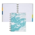 thumbnail image 1 of Talia Notebook Planner Customizable – 03243 (Marble Flow Turquoise /Silver Disc, Midsize (7.5in x 9.75in), 1 of 2