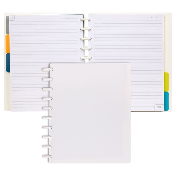 Talia Notebook Planner Customizable – 3766 (White, Midsize (7.5in x 9.75in)