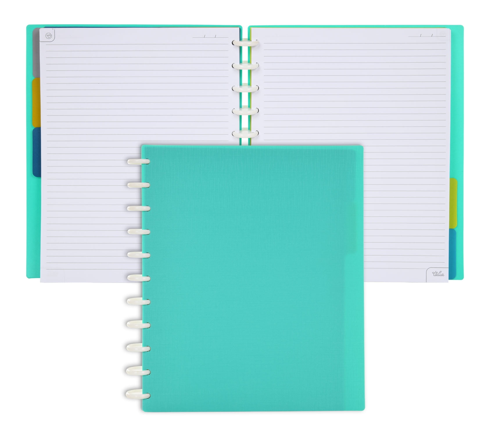 Talia Notebook Planner Customizable - 4108 (Celestial Turquoise, Letter (8.5in x 11in)