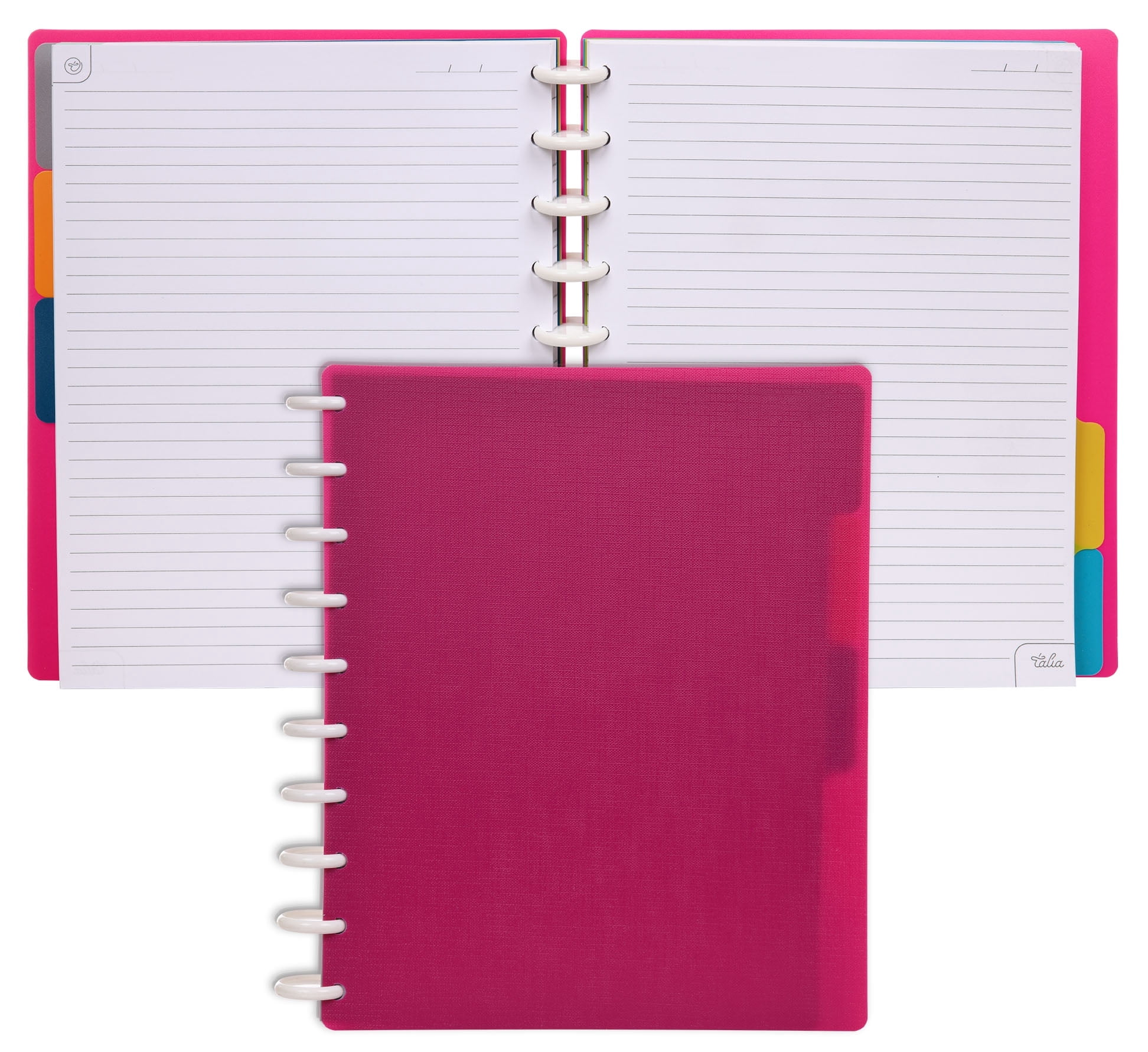 Talia Notebook Planner Customizable – 4122 (Pink, Midsize (7.5in x 9.75in)