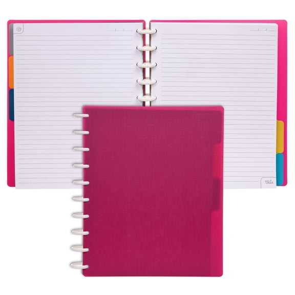 Talia Notebook Planner Customizable – 4122 (Pink, Midsize (7.5in x 9.75in)