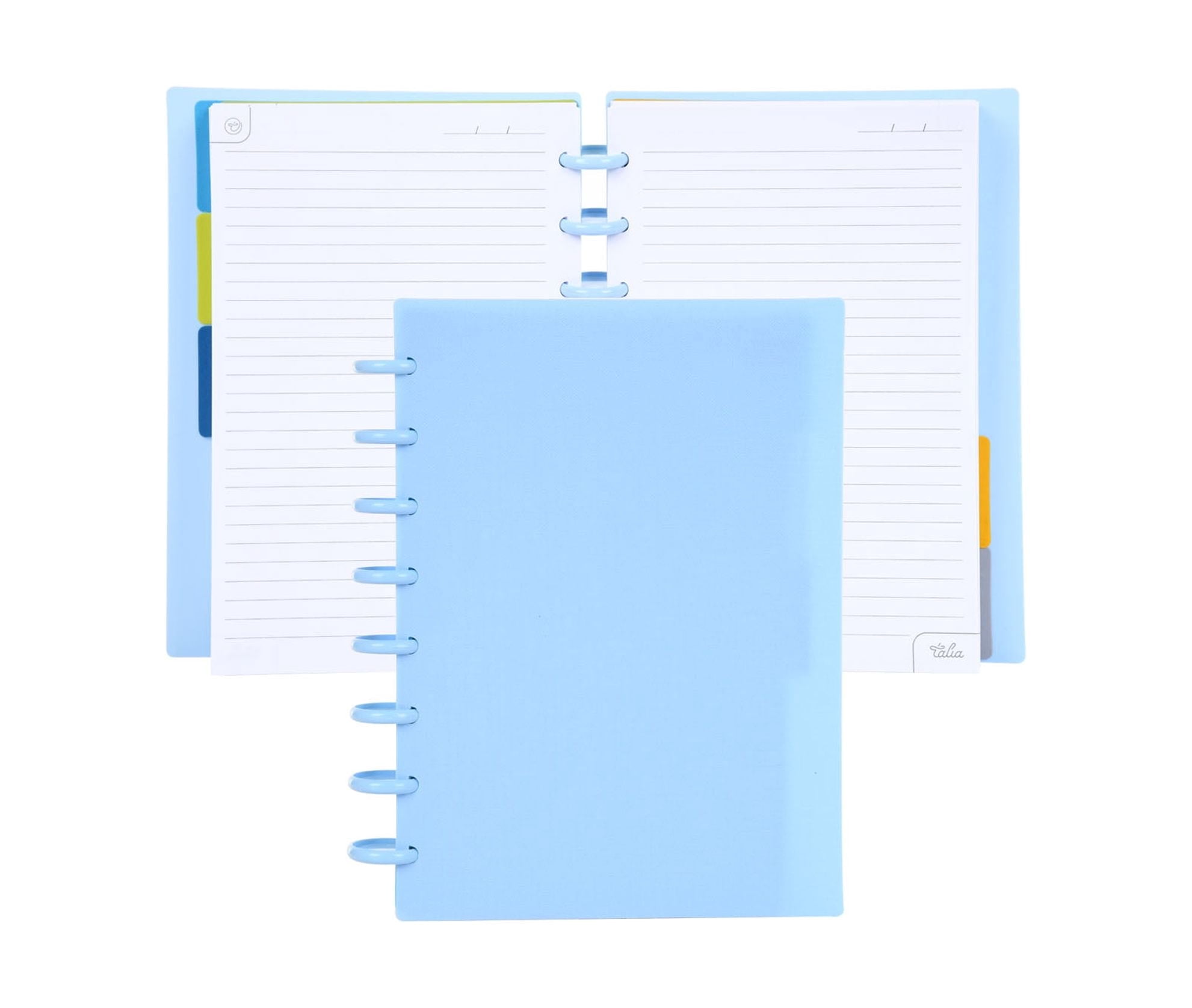 Talia Notebook Planner Customizable – 8716 (Arctic Ice /Arctic Ice Disc, Junior (5.5in x 8.5in))