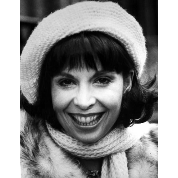 Talia Shire wearing a Furry Blouse with Crochet Shawl and Hat Photo Print (24 x 30)