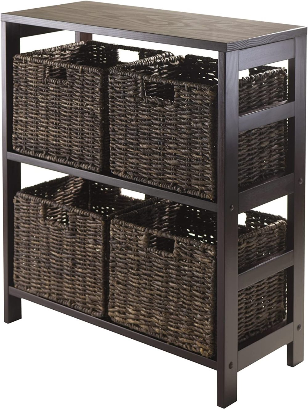 "TaliaPosy Granville 5Piece Storage Shelf with 4Foldable Baskets