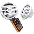 thumbnail image 1 of "TaliaPosy KFC-1653MRW (White) 150W 6.5"" 2-Way KFC Series Coaxial Marine Speakers + Magnet Phone Holder", 1 of 3