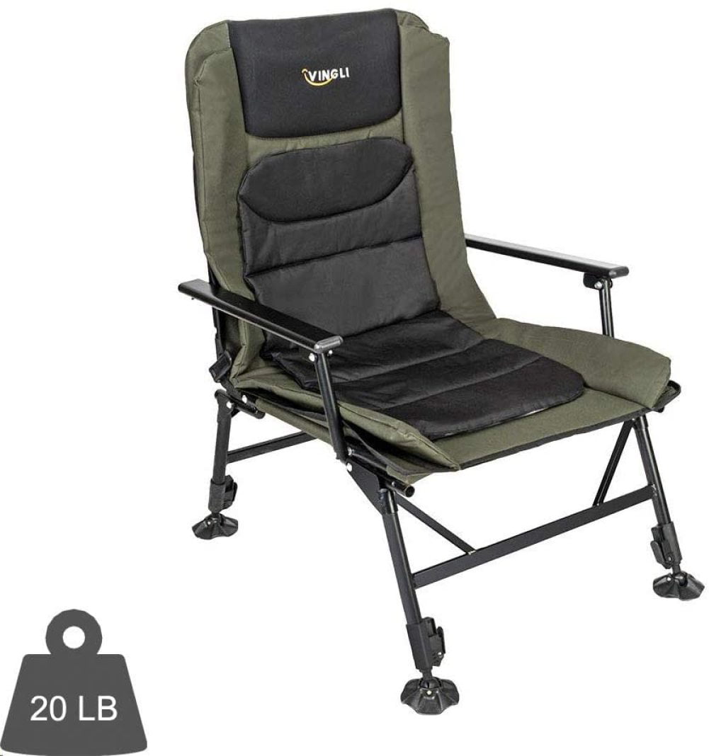 TaliaPosy Professional Fishing Chair Foldable,180掳 Adjustable