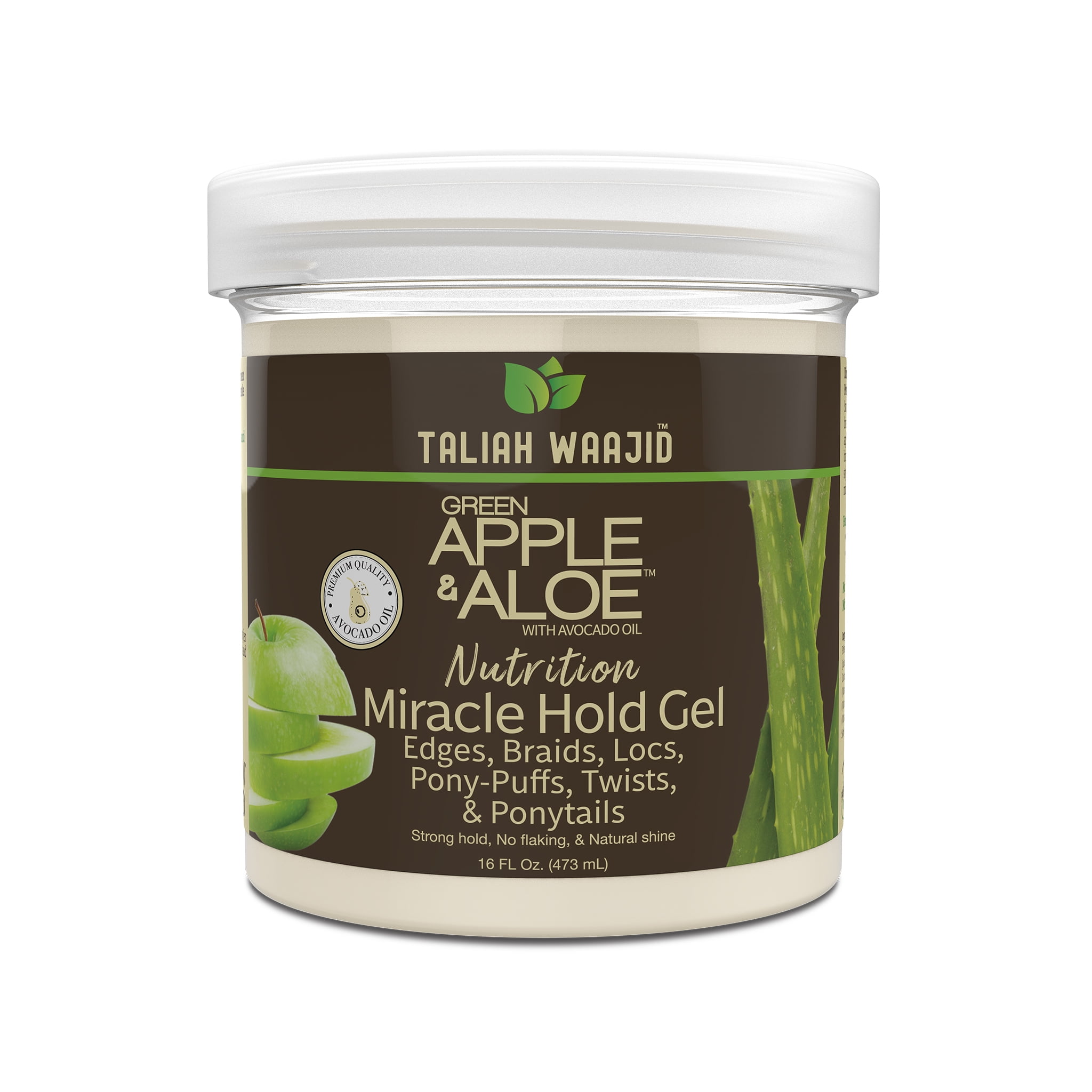 Taliah Waajid Brand Green Apple & Aloe Nutrition Miracle Hold Styling Gel 16oz.