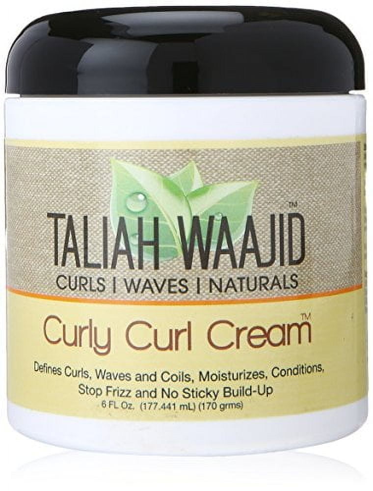 Taliahwaajid Taliah Waajid Curls Waves Natural - Curly Curl Cream | Extreme Curl Definition Hair Styling Gel | No Build-up or Frizz | 100% Paraben Free | Shea Butter & Sage - 6oz (U016)
