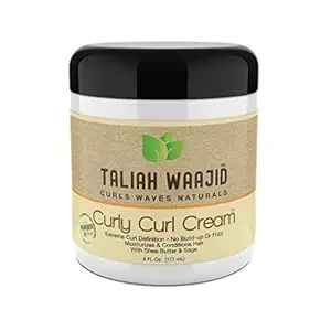 Taliah Waajid Curls Waves Natural - Curly Curl Cream | Extreme Curl Definition Hair Styling Gel | No Build-up or Frizz | 100% Paraben Free | Shea Butter & Sage - 6oz