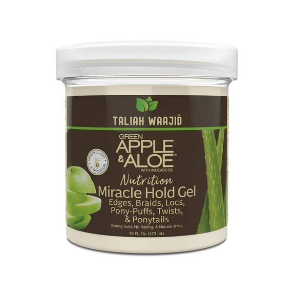Taliah Waajid Green Apple & Aloe Frizz Control Hair Styling Gel with Green Apple, 16 FL OZ.