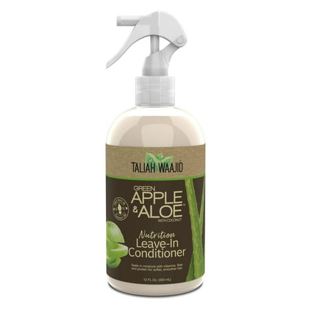 Taliah Waajid Green Apple & Aloe Moisturizing Detangling Leave-in Conditioner, 12 fl. oz., Thick Curly Hair