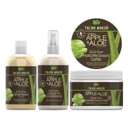 Taliah Waajid Green Apple & Aloe Wavy Curls Moisturizing Adult Gelle Regimen with Green Apple & Aloe, 3 Piece Set
