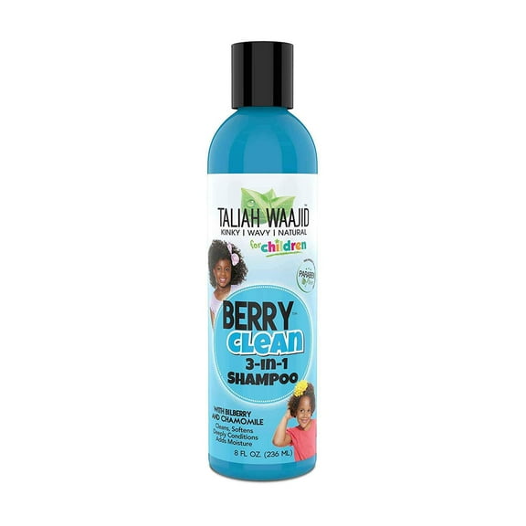Taliah Waajid Kinky, Wavy, Natural Berry Clean 3 In 1 Shampoo For Children, 8 Oz