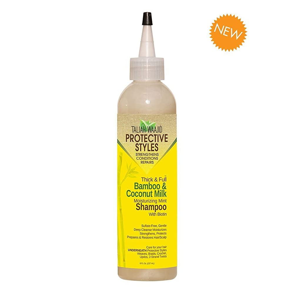 Taliahwaajid Taliah Waajid Protective Styles Bamboo and Coconut Milk Moisturizing Mint Shampoo, 8 oz, 3 Pack