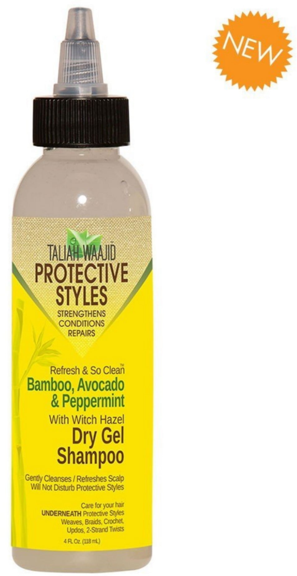 Taliah Waajid Refresh & So Clean Bamboo, Avocado & Peppermint Dry Gel Shampoo 4 oz (Pack of 3)