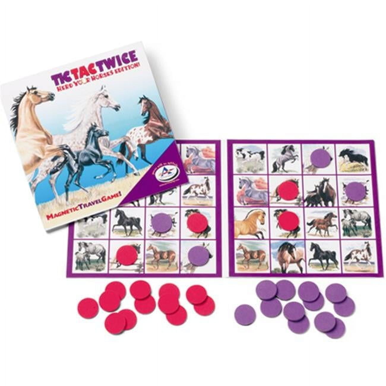Tic Tac Twice: Herd Your Horses Edition,  Magnetic Travel Game