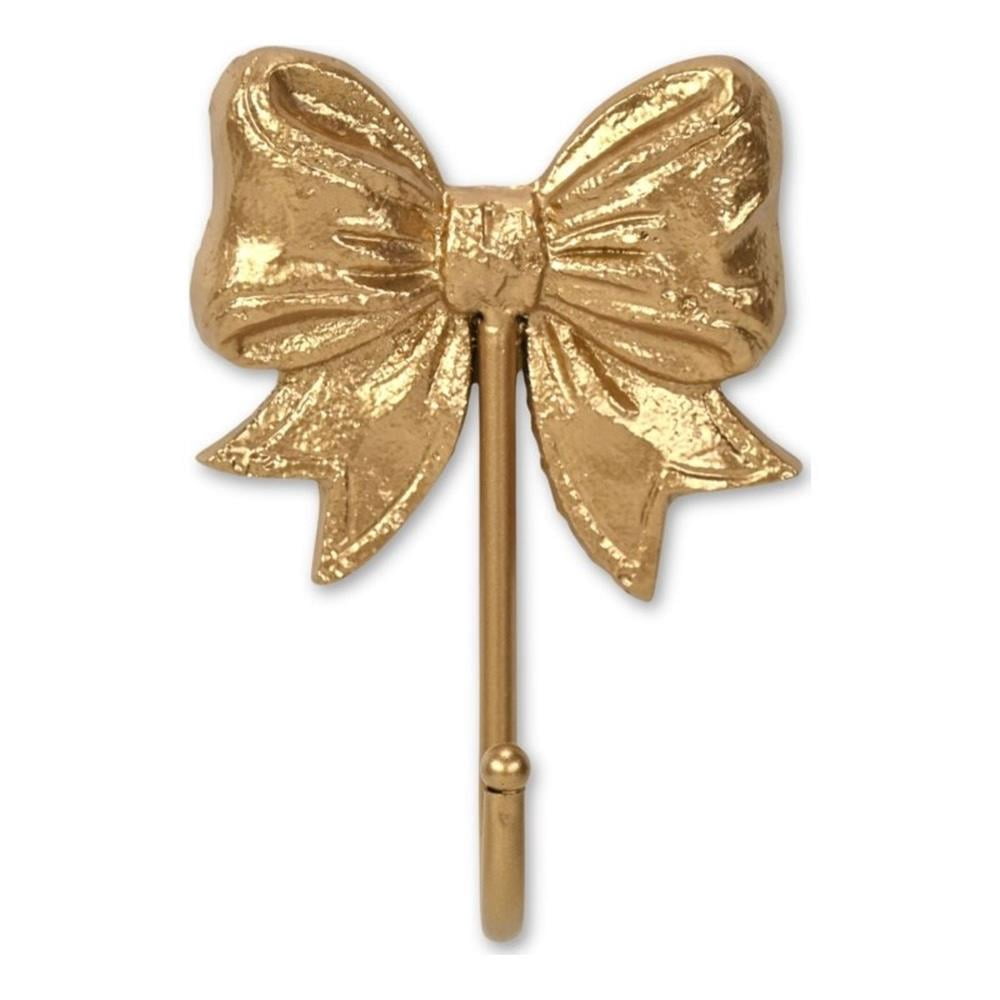 Talida Ribbon Bow Gold Cast Iron Wall Hook - Walmart.com