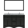 thumbnail image 1 of Talisa 60" Double Bath Vanity in Espresso with White Marble Top and Round Sinks with Matching Mirror, 1 of 5