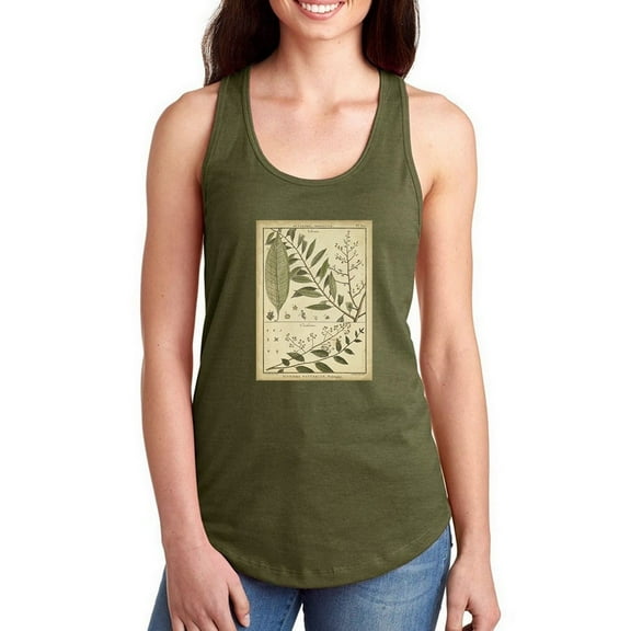 Talisia And Claufena Leaves Racerback Tank Women -Denis Diderot Designs, Female Large