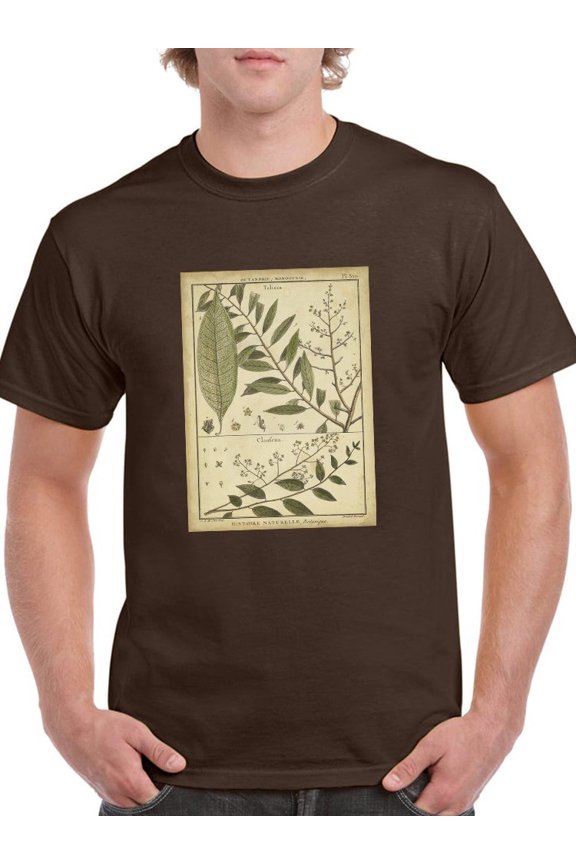 Talisia And Claufena Leaves T-Shirt Men -Denis Diderot Designs, Male Small