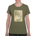 thumbnail image 1 of Talisia And Claufena Leaves T-Shirt Women -Denis Diderot Designs, Female Large, 1 of 4
