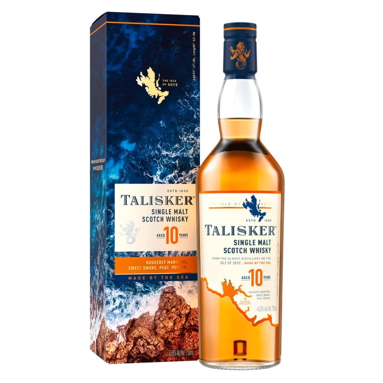 Talisker 10年、Nikkaウイスキーセット Talisker 10 Year Old Single Malt Scotch Whisky, 750 mL, 46% ABV
