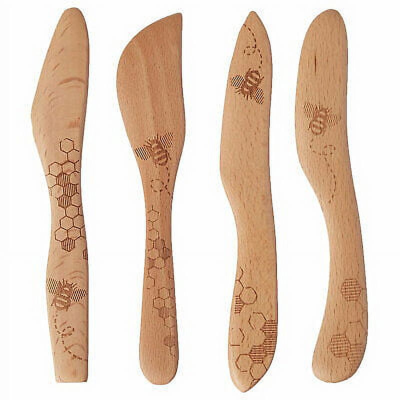 Talisman Designs Beechwood Spreaders, Honey Bee Collection Set of 4 - Thumbnail 3