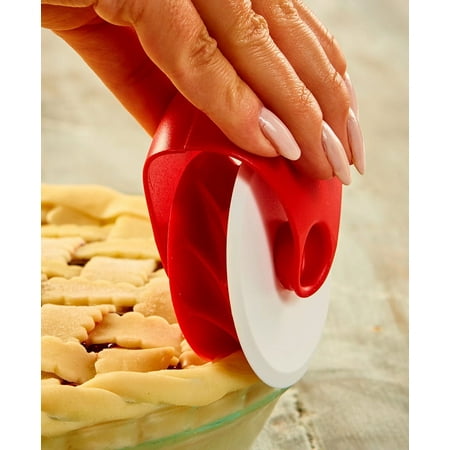 Talisman Designs Pastry Wheel Pie Crust Decorator | Pie Crust Wheel | Pie Crust Decorating Tools | Easy to Use Pastry Wheel | Pie Decorating Tools & Gadgets | Pie Crust Embosser