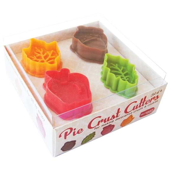 Talisman Designs Pie Crust and Cookie Dough Plunger Cutters, 4-Piece Set