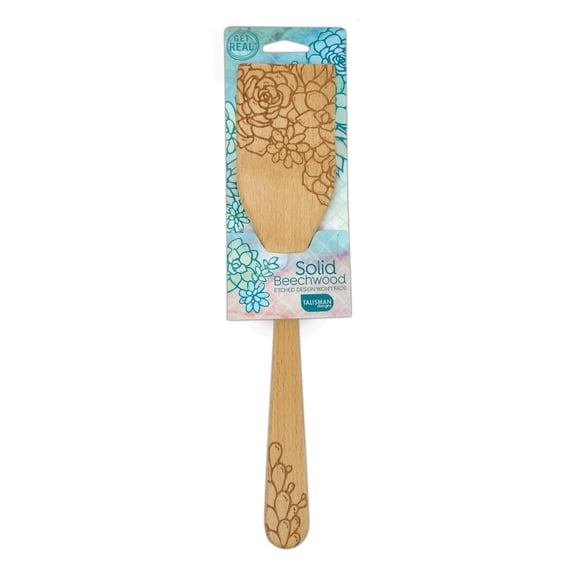 Talisman Designs Laser Etched Beechwood Turner, Succulent Collection
