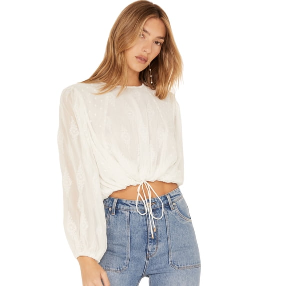 Talisman Women's Harmony Long Sleeve Blouse White Medium US