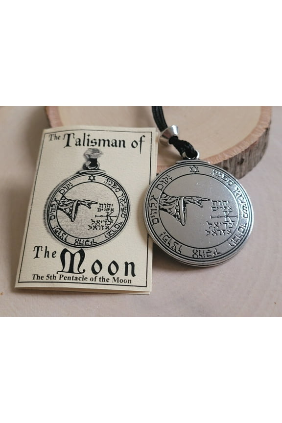 Talisman of Moon Magic Pentacle Solomon Seal Protection 1.5" Pendant Necklace by Mdream