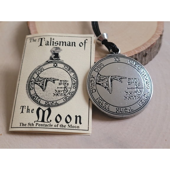 Talisman of Moon Magic Pentacle Solomon Seal Protection 1.5" Pendant Necklace by Mdream