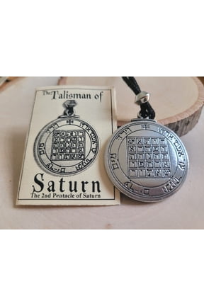 Talisman of Saturn Magic Pentacle Solomon Seal Luck Protection Pendant Necklace by Mdream