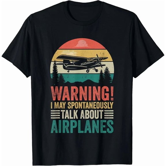 Talk Airplanes: Aviation Pilot Spontaneous Cotton Tee -