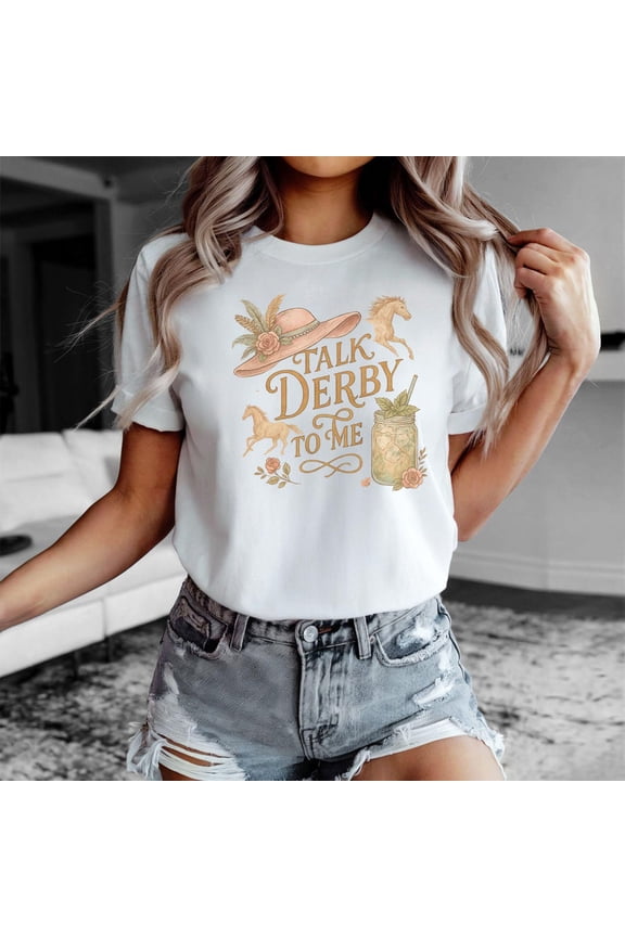 Talk Derby To Me Kentucky Derby T-Shirt, Horse Racing Fan Apparel, Equestrian Lover Gift, Race Day Outfit, Derby Party Shirt, Kentucky Horse Unisex S-5XL Hot Trending Shirt, Vintage Birthday Gift