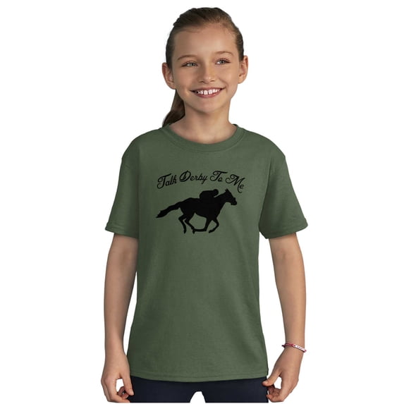 Talk Derby Me Kentucky Racing Crewneck T Shirts Boy Girl Teen Brisco Brands XS