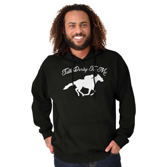 Talk Derby Me Kentucky Racing Unisex Plus Fleece Graphic Hoodie Brisco Brands 2X