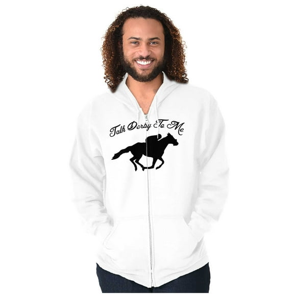 Talk Derby Me Kentucky Racing Unisex Fleece Graphic Zip Up Hoodie Brisco Brands 3X