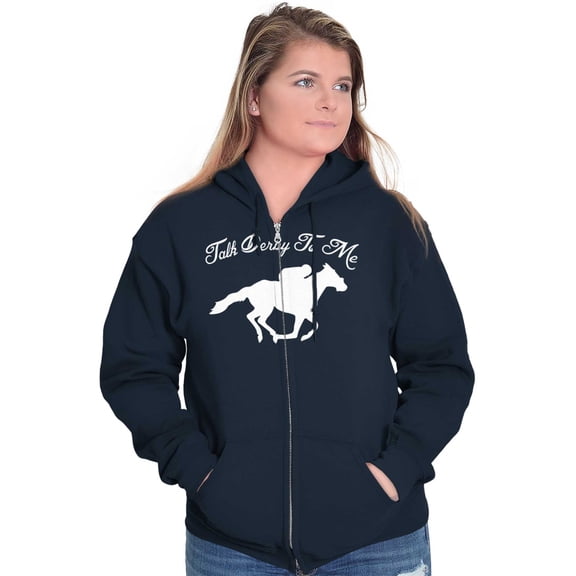 Talk Derby Me Kentucky Racing Zip Up Hoodie Men's Women's Brisco Brands M