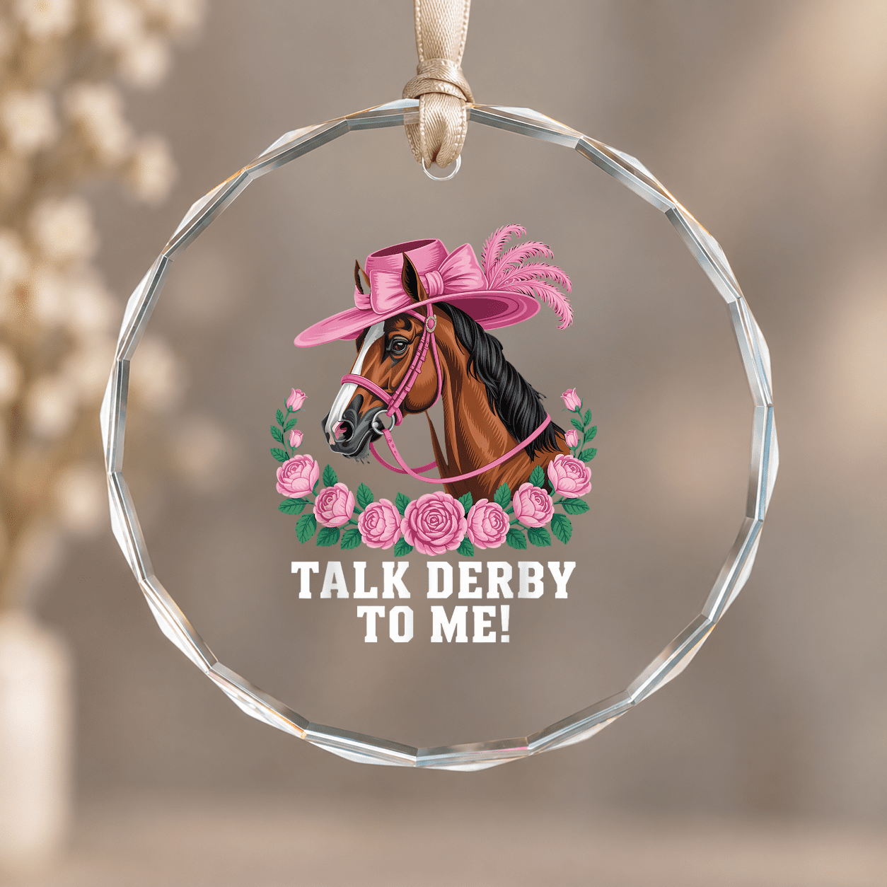 Talk Derby To Me Horse Rider Racing Track Race Horse Derby Ornament ...