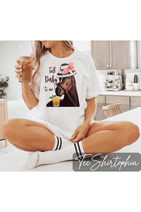 Talk Derby To Me Shirt: 2024 Kentucky Derby Horse Racing Tee All Size S-5Xl