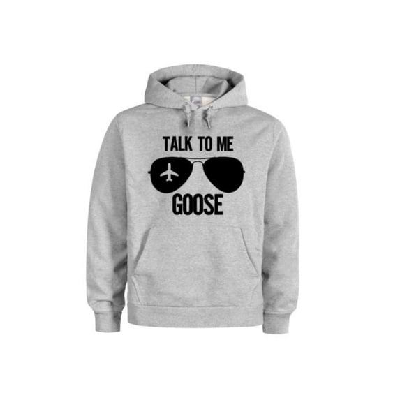 Talk To Me Goose, Top Gun Hoodie, Top Gun Apparel, Gift For Him, Women's Fashion, Unisex Hoodies, Humor, Sayings, Gift For Her, Goose, Cute, Grey (Black Text), MEDIUM