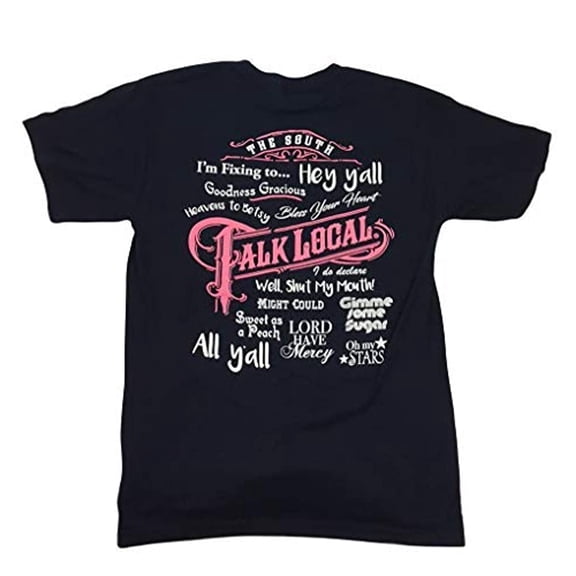 Talk Local Ladies The South-T-Shirt-Navy-X-Large